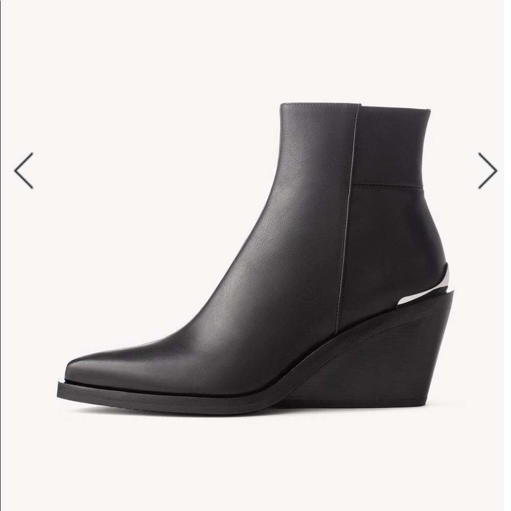 Rag & Bone Santiago Leather Ankle Wedges Boots